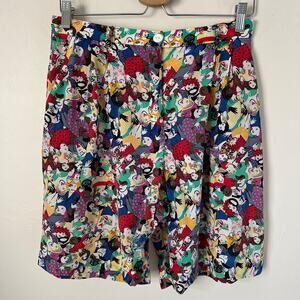 VTG Lutton & Horsfield Women's Colorful Cartoon Shorts Size M